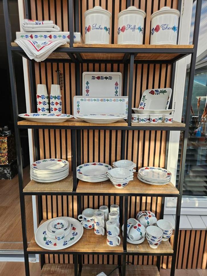 Boerenbont Servies Collectie 93 dlg, Huis en Inrichting, Keuken | Servies, Gebruikt, Bord(en), Boerenbont, Aardewerk, Ophalen