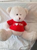 Witte knuffel beer met rood shirt hh, L. Dake en Zn, Beer, Onbekend, Ophalen of Verzenden