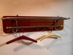 Vintage Wandkapstok met Houten Achterwand en Metalen Haken, Gebruikt, Minder dan 100 cm, Hout, Ophalen
