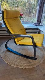 Comfortabele ikea 'Poang' fauteuil met gele bekleding, Ophalen, Gebruikt, 100 tot 125 cm, Stof
