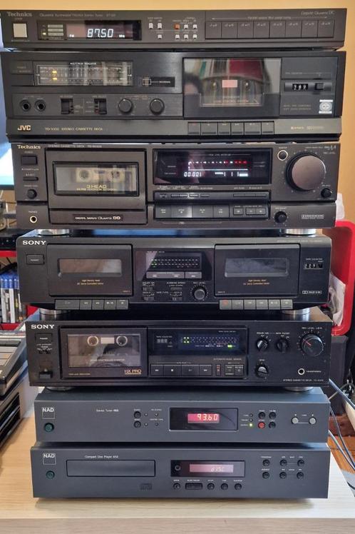 Partij oude HiFi apparatuur ter Reparatie/Onderdelen, Audio, Tv en Foto, Overige Audio, Tv en Foto, Gebruikt, Ophalen