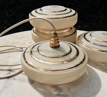 Vintage hanglamp glas nw bedrading E14 textielsnoer  beschikbaar voor biedingen
