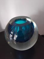 Blauw Glas Object / Vaas, Ophalen of Verzenden