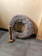 Krans met kaarsenhouder, Huis en Inrichting, Woonaccessoires | Kransen, Ophalen of Verzenden