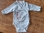 2 rompers met tekst maat 50/56 ook los te koop, Kinderen en Baby's, Babykleding | Maat 50, Ophalen of Verzenden, Gebruikt, Jongetje of Meisje