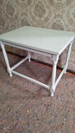 Wit tafeltje - Bijzettafel / Eettafel, Huis en Inrichting, Tafels | Eettafels, Ophalen, Gebruikt, 50 tot 100 cm, Vierkant