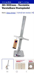 Verstelbare Voetspindel 38x500mm - Nieuw, Doe-het-zelf en Verbouw, Steigers, Ophalen of Verzenden, Nieuw, Overige typen, Minder dan 2 meter