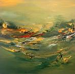 Acrylverf, Antiek en Kunst, Kunst | Schilderijen | Abstract, Ophalen