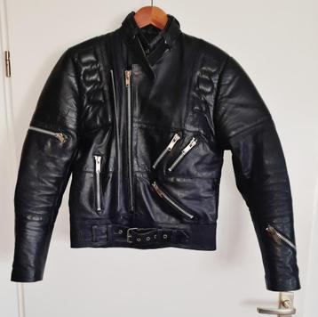 Stoer leren motorjack, Leather Maniacs, mt M beschikbaar voor biedingen