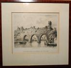 De ruine over de Berkel te Zutphen 1858, Antiek en Kunst, Ophalen of Verzenden