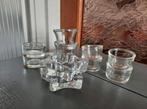 Diverse glazen waxinelichthouders, Ophalen of Verzenden, Zo goed als nieuw, Overige materialen, Minder dan 25 cm