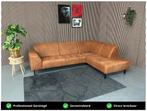 GRATIS LEVERING Hoekbank Cognac 275x200 REFURBISHED, Huis en Inrichting, 250 tot 300 cm, Stof, Hoekbank, Ophalen of Verzenden