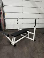 Technogym Vlakke Bench Press, Sport en Fitness, Ophalen, Gebruikt, Fitnessbank