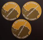 Vintage stickers (3stuks), er zijn rokers...en niet-rokers., Ophalen of Verzenden, Zo goed als nieuw, Bedrijf of Vereniging