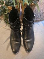 Zwart leren enkellaarsjes, Kleding | Dames, Ophalen of Verzenden, Gedragen, Zwart