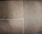 Coupon vinyl bruine tegel 650x120, Bruin, Nieuw, Ophalen of Verzenden, Minder dan 10 m²
