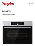 Pelgrim OM540RVS inbouw Combi magnetron, Zo goed als nieuw, Oven met grill, Inbouw, 45 tot 60 cm