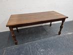 Massief donker eiken eetkamertafel, Huis en Inrichting, Tafels | Eettafels, Ophalen, Gebruikt, Eikenhout, 50 tot 100 cm