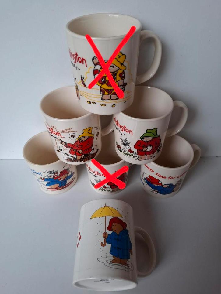 Paddington mokken van D.E in div soorten, Huis en Inrichting, Keuken | Servies, Gebruikt, Kop(pen) en/of Schotel(s), Overige stijlen