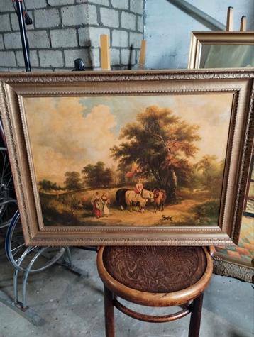 Antiek schilderij olieverf op doek F. Wheatley (1747-1801) beschikbaar voor biedingen