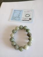 Natuurlijke Jadeiet Jade Kralen (12mm) Armband, Ophalen of Verzenden, Nieuw, Overige materialen