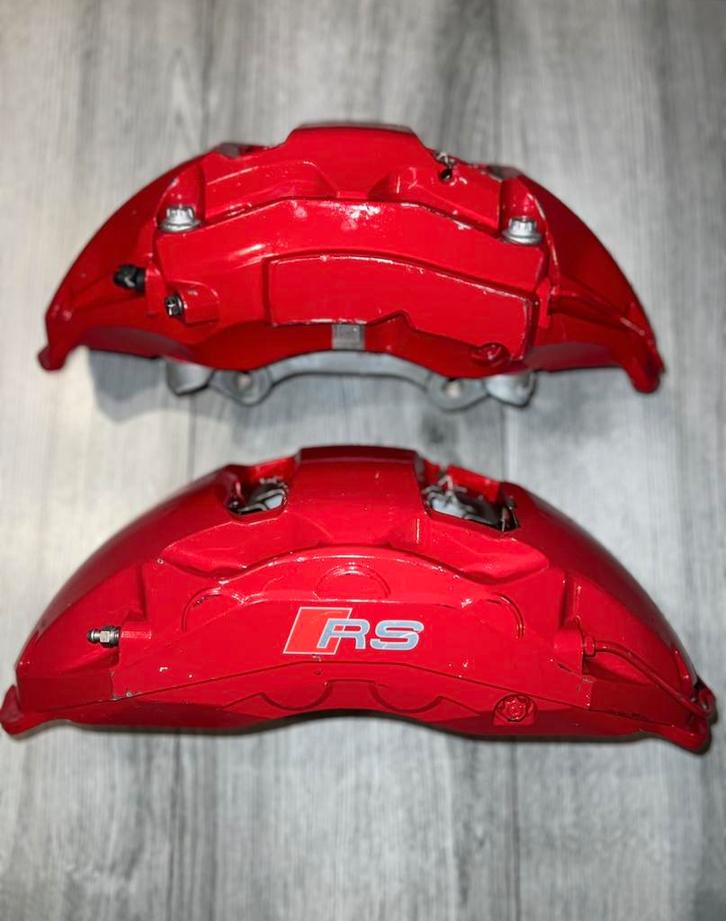 Audi RS Rode Akebono Keramische Remklauwen | Carbon Ceramic, Auto-onderdelen, Ophanging en Onderstel, Audi, Nieuw, Ophalen of Verzenden
