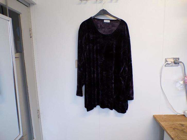 Paars gevlekt velours tuniek Ulla Popken maat 60, Kleding | Dames, Grote Maten, Zo goed als nieuw, Blouse of Tuniek, Paars, Ophalen of Verzenden