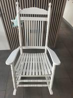 Klassieke Witte houten Schommelstoel, Huis en Inrichting, Ophalen, Wit, Zo goed als nieuw, Eén