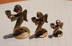 Knielende engeltjes 7-6-4 cm. Koper, Antiek en Kunst, Ophalen of Verzenden