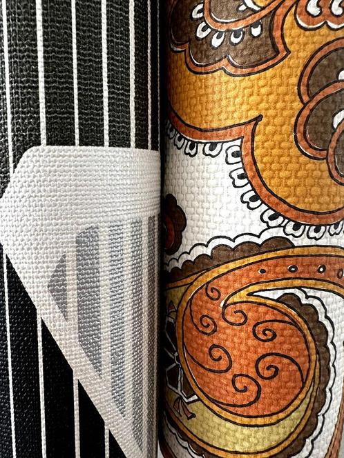 enkele meters VINTAGE BEHANG circa jaren 60/70, Huis en Inrichting, Stoffering | Behang, Wit, Zwart, Bruin, Oranje, minder dan 10 m²
