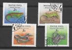 Hongarije 1989  Reptielen, Postzegels en Munten, Postzegels | Thematische zegels, Dier of Natuur, Verzenden, Gestempeld