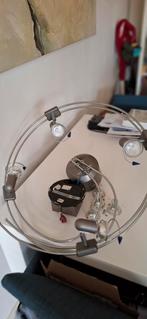 Plafonnière 50 cm doorsnede, chroom., Ophalen, Zo goed als nieuw, Led