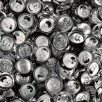 Behang blikjes zilver metallic Op= Op! J30209, Ophalen of Verzenden, Minder dan 10 m², Grijs