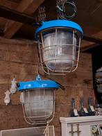 Oude vintage industrieel bunkerlamp lamp hanglamp veranda, Antiek en Kunst, Antiek | Lampen, Ophalen of Verzenden