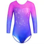 Turnpakje paars roze 116 122 128 134 140 146 152, Paars, Nieuw, Turnpak(je), Kindermaat 122 t/m 140