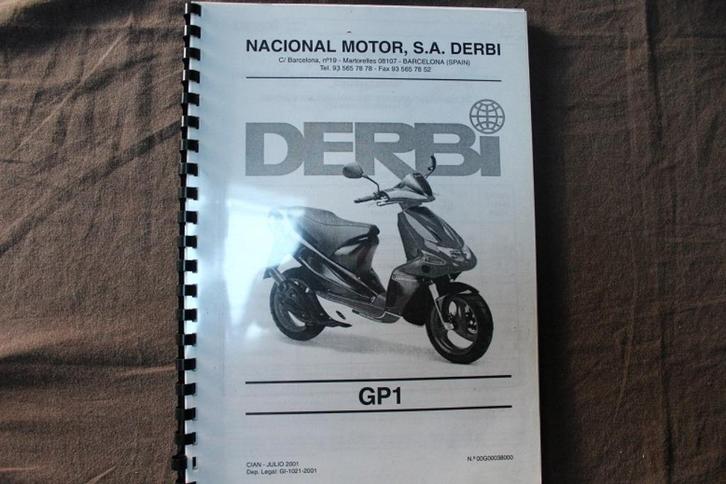 Derbi GP1 2001 parts list onderdelen, Fietsen en Brommers, Handleidingen en Instructieboekjes, Gebruikt, Ophalen of Verzenden