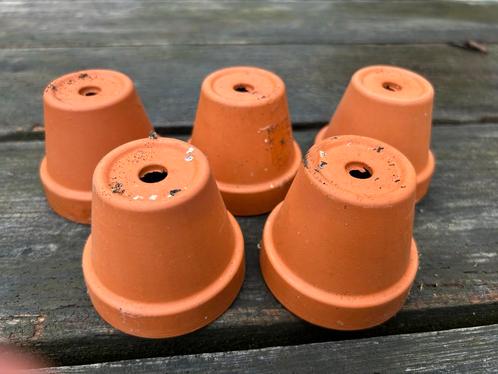 Mini Bloempotjes Terracotta - Set van 5, Tuin en Terras, Bloempotten, Gebruikt, Terracotta, Binnen, Minder dan 40 cm, Minder dan 25 cm