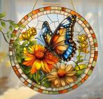 Raamhanger Vlinder met oranje bloemen, Ophalen of Verzenden, Nieuw