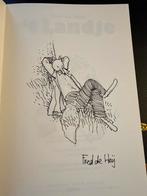 't Landje - Fred de Heij met originele tekening - dedicace, Boeken, Eén stripboek, Ophalen of Verzenden, Zo goed als nieuw