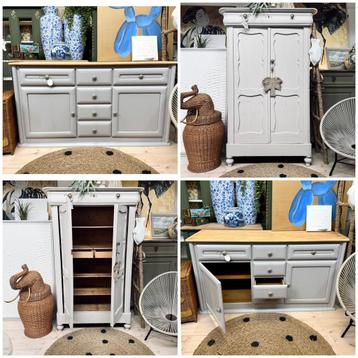 Vintage babykamer biedermeier commode linnenkast dressoir beschikbaar voor biedingen