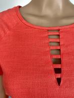 G191 Nieuw: Creme de la Creme mt XS=34 linnen jurk zalm-roze, Kleding | Dames, Jurken, Nieuw, Ophalen of Verzenden, Knielengte