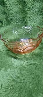 Glazen schalen oranje bruin glas, Glas, Schaal, Rond, Gebruikt