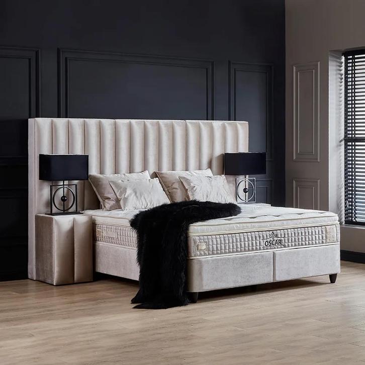 Boxspring met opbergfunctie ABC Oscar bed hoge kwaliteit XXL, Huis en Inrichting, Slaapkamer | Bedden, Zo goed als nieuw, Tweepersoons
