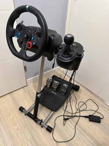 Logitech g29 racestuur met pedalen, shifter en standaard beschikbaar voor biedingen