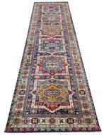 Vintage Perzisch wol Karaja tapijt loper blue star 90x282cm