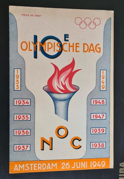 Oud NOC Olympische dag programma 1949 voetbal Ned.B Zwitsers, Verzamelen, Sportartikelen en Voetbal, Gebruikt, Boek of Tijdschrift