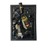 Uniek schilderij met een gebroken passoa fles & epoxy, Ophalen of Verzenden, Nieuw, Knutselwerk