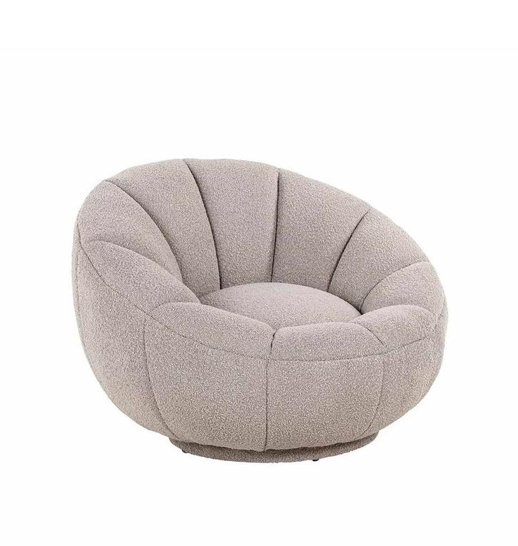 Richmond Kendall Draaifauteuils - Taupe Bouclé, Huis en Inrichting, Fauteuils, Zo goed als nieuw, Stof, 75 tot 100 cm, Ophalen