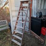 Mooie Vintage Antieke Schilders Trap met Patina, Doe-het-zelf en Verbouw, Ladders en Trappen, Ophalen of Verzenden