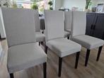 6 zeer nette eetkamerstoelen incl 12 hoezen, Huis en Inrichting, Stoelen, Ophalen, Hout, Gebruikt, Vijf, Zes of meer stoelen